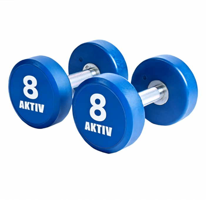 AKO Solid Steel Urethane Dumbbells