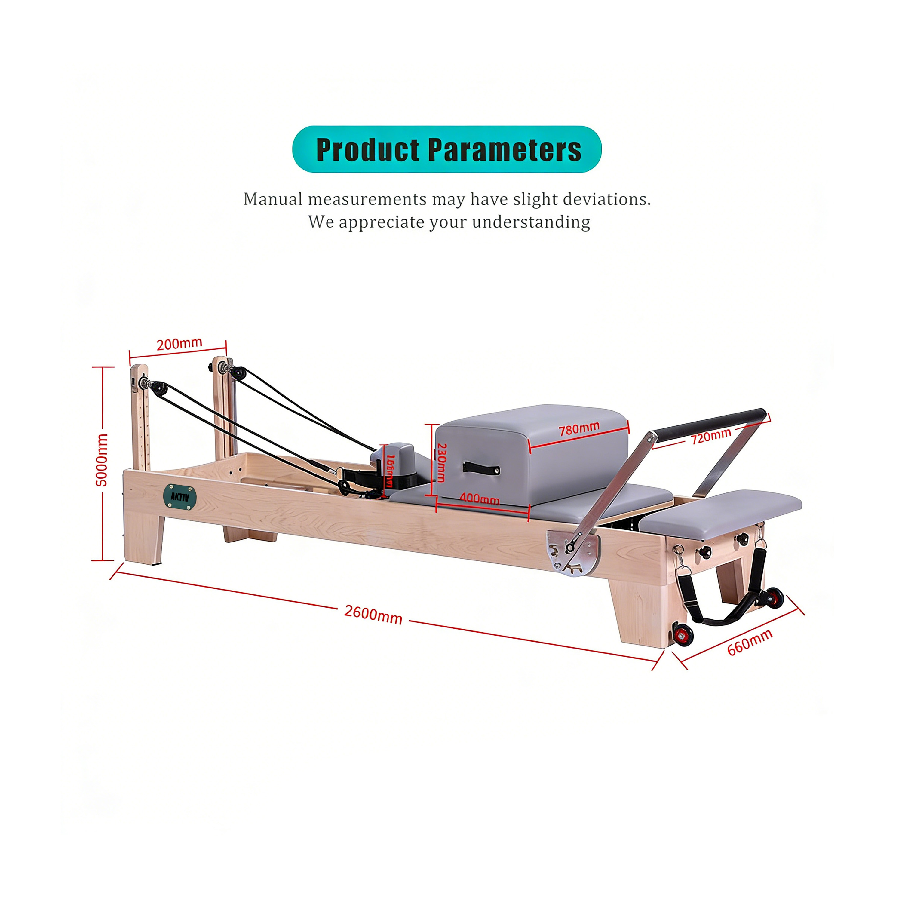 AKO Series Classical Maple Reformer with Tower