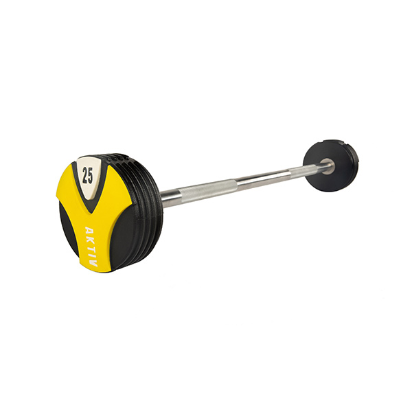 AKO Solid Steel Urethane Straight Barbell