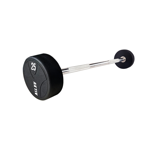 AKO Solid Steel Rubber Straight Barbells